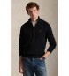 Polo Ralph Lauren Cotton jumper with short zip, black