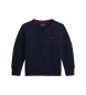 Polo Ralph Lauren Camisola de algodão com decote redondo marinho