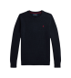 Polo Ralph Lauren Marineblauer Baumwollpullover mit Rundhalsausschnitt