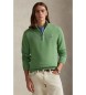 Polo Ralph Lauren Jersey de algodón con cuello semicisne verde