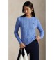 Polo Ralph Lauren Baumwollpullover aus blauem Achter-Strickjersey