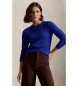 Polo Ralph Lauren Bombažni pulover z modrimi kitami