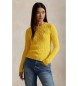 Polo Ralph Lauren Camisola de algodão em malha de oitos amarela
