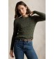 Polo Ralph Lauren Suéter de algodão em ponto de tranças verde