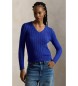 Polo Ralph Lauren Jersey de algodón en punto de ochos azul
