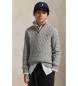 Polo Ralph Lauren Jersey de algodón en punto de ochos gris