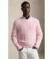 Polo Ralph Lauren Roza bomba?ni pulover s kitastim vzorcem