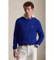 Polo Ralph Lauren Mornarsko modri bomba?ni pulover s kitastim vzorcem