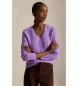 Polo Ralph Lauren Camisola de caxemira e lã lilás