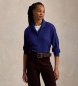 Polo Ralph Lauren Blauer Wollpullover mit Polokragen