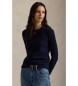 Polo Ralph Lauren Morsko modra majica iz volne in ka?mirja