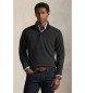 Polo Ralph Lauren Jersey de lujoso punto con cremallera gris