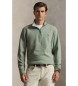 Polo Ralph Lauren Pleten pulover z zeleno kratko zadrgo
