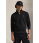 Polo Ralph Lauren Double knitted jumper with short zip, black