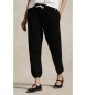 Polo Ralph Lauren Calça de moletom de felpa com cordão preto