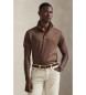 Polo Ralph Lauren Polo Custom Slim Fit in cotone morbido marrone
