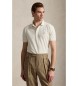 Polo Ralph Lauren Polo in piqué elasticizzato Custom Slim Fit bianco crema