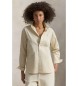 Polo Ralph Lauren Relaxed Fit beigefarbenes Baumwollhemd mit Streifen