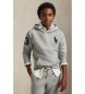 Polo Ralph Lauren Gray fleece hoodie with Big Pony