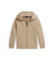 Polo Ralph Lauren Brown zip-up fleece sweatshirt