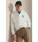 Polo Ralph Lauren Luźna bluza polarowa z grafiką, biała