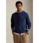 Polo Ralph Lauren Felpa in spugna con cappuccio blu marino