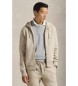Polo Ralph Lauren Dubbelstickad tr�ja med beige dragkedja