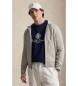 Polo Ralph Lauren Felpa in maglia doppia con zip grigia