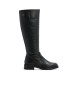 Porronet Elba Zippered Leather High Boots Black