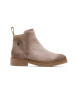 Porronet Danna Beige Elasticated Leather Ankle Boots beige