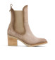 Porronet Bottines en cuir avec élastique Jana beige