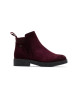 Porronet Danna Leather Elasticated Ankle Boots burgundy