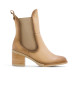 Porronet Elastische Lederstiefeletten Joy beige