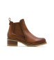 Porronet Leather Ankle Boots With Elastic Giannina brown