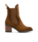 Porronet Bottines en cuir avec lastiques Jana marron