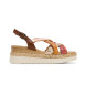 porronet Brune Flavia-sandaler -Højdekile 5,5 cm- -Sandaler Flavia brun