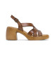 porronet Hada sandaler i brunt läder -Heelhöjd 7cm