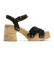 Porronet Mabel sandaler i svart läder