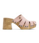 Porronet Leather sandals Mesh pink