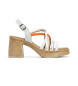 Porronet Idra witte sandalen -Hoogte hak 8cm- -Witte sandalen 