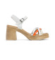 porronet Ibbie white sandals -Height heel 8cm- 