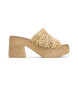 Porronet Judith beige lædersandaler -Højde hæl 8cm- -Hæl 8cm- -Hæl 8cm- -Hæl 8cm- -Hæl 8cm- -Hæl 8cm-