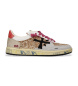 Premiata Pantoufles en cuir rose Clayd Var