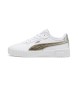 Puma Carina 2.0 Metallic Shine Leather Shoes biały