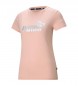Camiseta Essentials con Logo Metalizado rosa