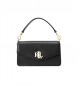 Polo Ralph Lauren Tayler small leather crossbody bag in black leather -10.8x18.4x7cm