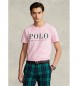 Polo Ralph Lauren T-shirt rosa in maglia Custom Fit