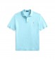 Polo Ralph Lauren Dopasowana koszulka polo piqué w kolorze jasnoniebieskim