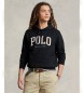 Polo Ralph Lauren Logo-Kapuzenfleece-Sweatshirt schwarz