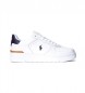 Polo Ralph Lauren Sneaker in pelle con logo bianco